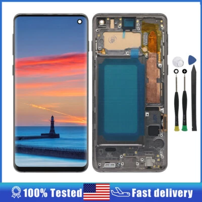 For Samsung Galaxy S10 SM-G973 TFT LCD Display Touch Screen Digitizer Assembly - Image 1 of 4