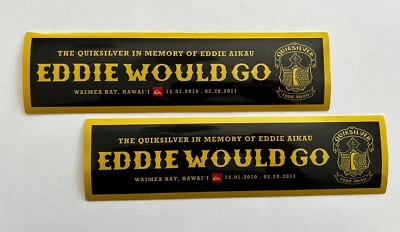 Eddie Would Go STICKER Set Surf Stickers 2010 Vintage Surf T&C Volcom Rvca Fcs - Image 1 of 4