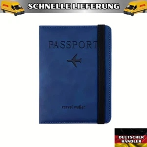 Reisepass Hülle Passport Etui Reise Brieftasche PU Leder Pass Mappe Ausweis ⭐️🎁 - Bild 1 von 5