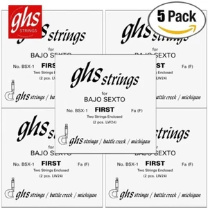 5-PACK GHS BSX-1 First Pair Of Strings For Bajo Sexto - Fa (F) - Picture 1 of 1
