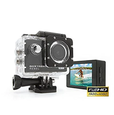 GoXtreme Rebel Full HD Action Camera Cam Black Helmet Wifi Waterproof 30m FullHD - Image 1 of 4