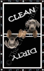 DISHWASHER MAGNET - DOG - CHOCOLATE LABRADOR RETRIEVER (Clean-Dirty) SHIP FREE! - Picture 1 of 1