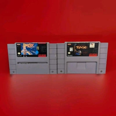 Authentic SNES Games Starfox & Primal  Rage GAME Cartridges ONLY Super Nintendo - Image 1 of 4