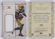 2015 Topps Definitive Collection /50 Ty Montgomery #JPC-TM Rookie Jumbo Patch RC