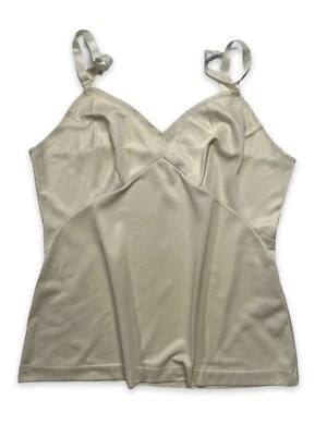 Vintage Sears Nylon Camisole 34 Average Ivory Non-Cling Adjustable Straps - Image 1 of 4