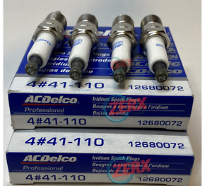 Set of 8 AC Delco Iridium Spark Plugs 41-110 12621258 interchanged 12680072 OEM