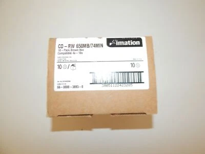 ^^ IMATION Cd-rw 650mb/74min Bremsscheiben Viel 10 - Neu (PRH61) - Bild 1 von 4