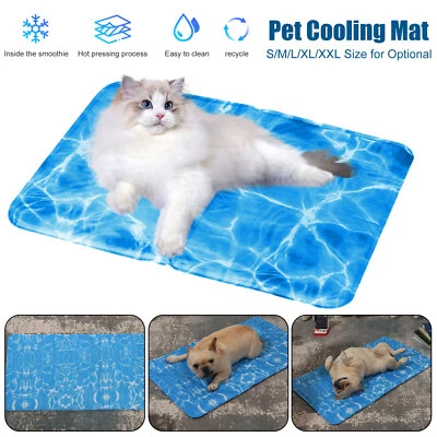 Almohadilla para dormir de verano para cama autoenfriamiento de gel activado por presión para mascotas perros Foto 1 de 4