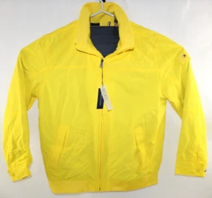 Tommy Hilfiger Mens XL Yellow Regatta Spring Core Plus Hooded Jacket Water Resis - Picture 1 of 13