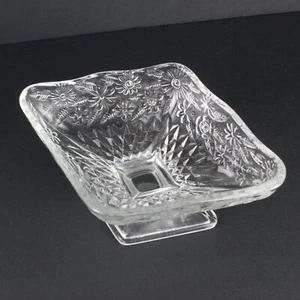 Indiana Glass Pineapple Floral Depression Dish Footed Compote Sherbet Nut Candy - Picture 1 of 5