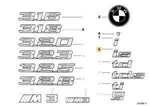 "IS" emblem for BMW E-36 - Picture 1 of 2