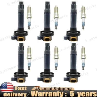 6 Ignition Coils UF646 & Spark Plugs Set For 2011-2018 Ford F150 Explorer - Imagem 1 de 4