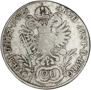 AUSTRIA coin 20 Kreuzer 1787 A F Fine - Picture 1 of 7