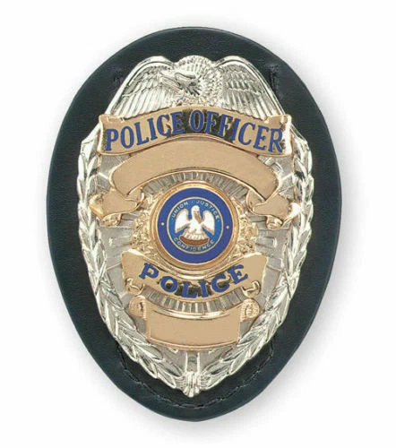 Safariland 1990634 Black Leather 7350 Badge Holder Clip on for Shield Badges