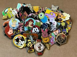 Disney Pin Lot 50 Pins 50 Different Trading & Hidden Mickey Pins Great Condition