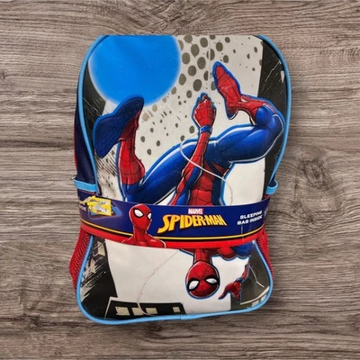 Marvel SpiderMan Sleeping Bag Set Backpack Slumber Bag Overnight Kit Camping 2pc - Image 1 of 4