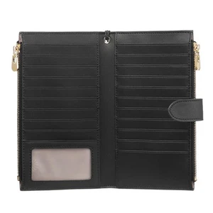 Wallet Women Multi Card Slim Leather RFID Blocking Credit Card Holder Wallet ... - Picture 1 of 6