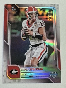 2025 Bowman Chrome University Gunner Stockton Georgia 1st White Refractor 06/15 - Bild 1 von 2