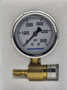 MEASUREMAN 2-1/2 Pressure Washer Pressure Gauge Kit 3/8 in 0-5000 PSI Glycerin - Picture 1 of 1