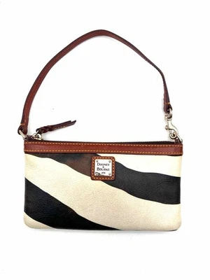 Muñequera de diseñador de cuero de cebra crema/negro Dooney & Bourke Foto 1 de 4