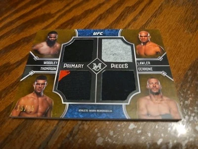 2017 Topps UFC Museum Quad Copper Relic Card /25 Woodley Lawler Thompson Cerrone - Image 1 of 4