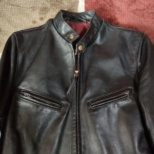 Schott 641XX Single Rider 34 USA 90s TALON Gold Zip Cactus Tag Rare Vintage - Picture 1 of 11