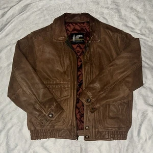 Vintage 80s London Fog Leather Jacket Men’s Size M - Picture 1 of 7