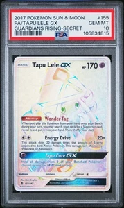 PSA 10 Full Art Tapu Lele Gx Sun & Moon Guardians Rising 155/145 Pokemon Card - Picture 1 of 2