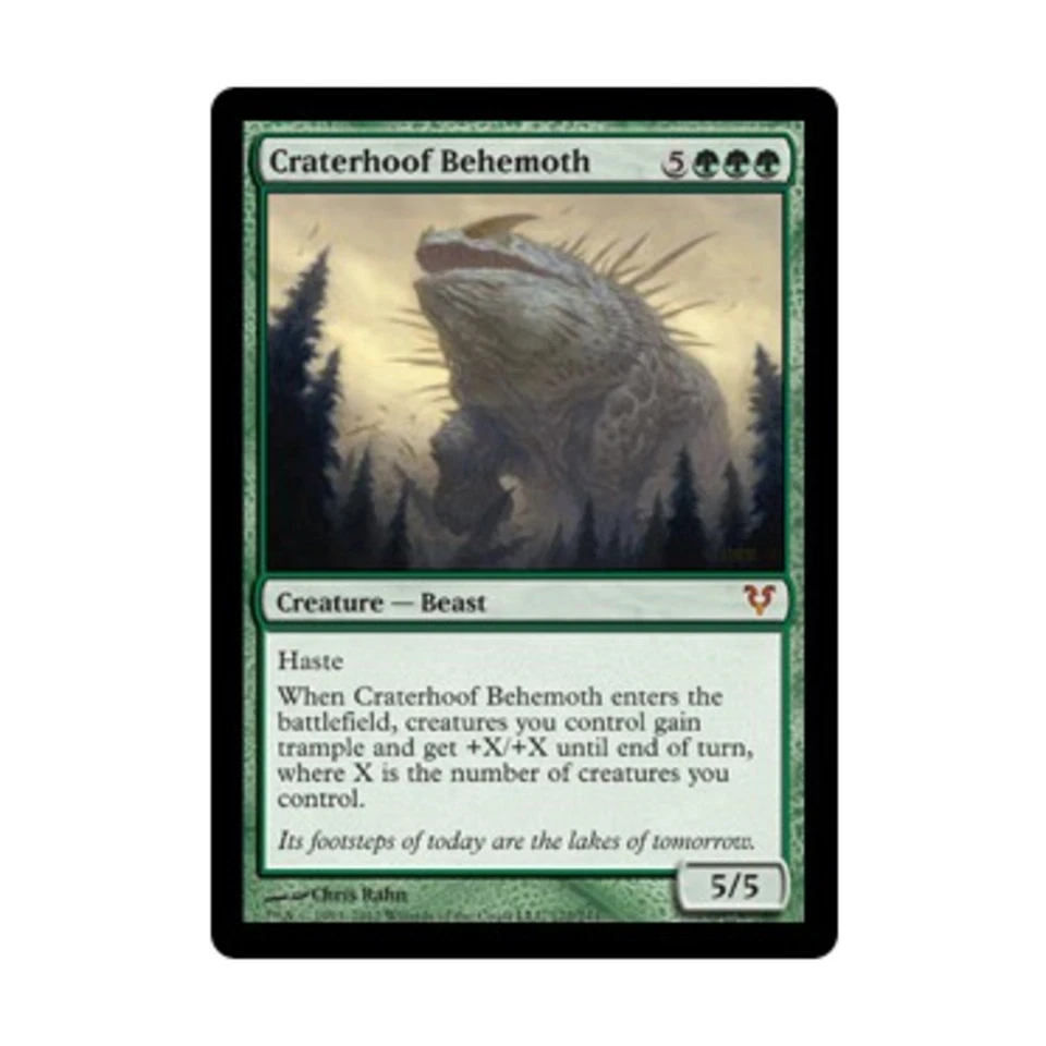 WOTC MtG Avacyn Restored Craterhoof Behemoth (MR) (Foil) EX - Image 1 of 1