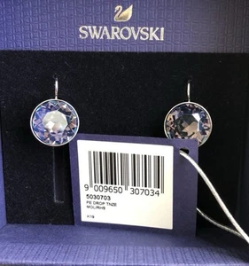 Classy Purple, Genuine Swarovski Bella Large Purple Drop Earrings. BNIB. - Picture 1 of 6