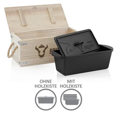 BBQ-Toro Dutch Oven Brotback Topf mit Deckel | Gusseisen Bräter 3 Liter Gusstopf - Bild 1 von 4