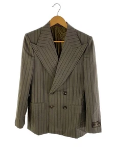 GUCCI Metamorfosi Double Breasted Wool Blazer Brown Stripe 46 #EI ABA - Picture 1 of 5