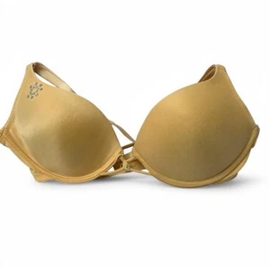 SUJETADOR COPA SUAVE TALLA 36C SATINADO ÚNICO LENCERÍA SUJETADOR #9902 Amarillo - Imagen 1 de 3