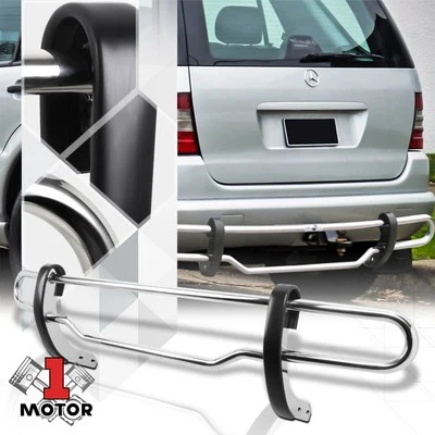 Chrome 1.25" Stainless Steel Rear Bumper Protector Guard for 98-05 Mercedes ML - Image 1 of 4