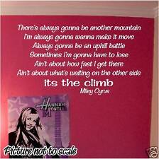 NEW large KIDS ROOM MILEY CYRUS WALL DECAL "THE CLIMB"