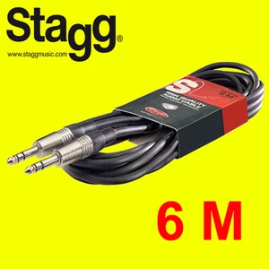 Stagg SAC6PS High Quality Deluxe Audio Cable -6m (20ft) 1/4" Stereo Jack to Jack - Picture 1 of 2