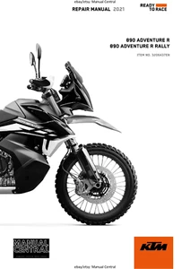 KTM 2021 - 890 ADVENTURE R & RALLY - REPAIR WORKSHOP SERVICE MANUAL REPRINT - Picture 1 of 8