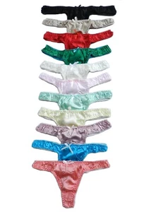 Tanga bragas 6 piezas 100 % seda pura para mujer talla S M L XL 2XL - Imagen 1 de 17