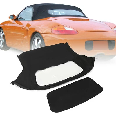For 1997-2002 Porsche Boxster 986 Convertible Soft Top Replacement Black - Image 1 of 4