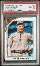 Honus Wagner 2022 Topps Gallery Rainbow Foil Parallel #67 Pirates PSA 10