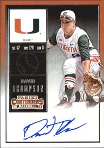 2015 Panini Contenders College Ticket Autographs #40 David Thompson Fielding
