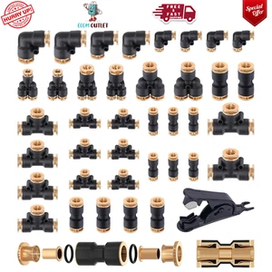 39 PCS DOT Air Line Quick Connect Fittings 1/4" 3/8" 1/2" Push to Connect fittin - Picture 1 of 24