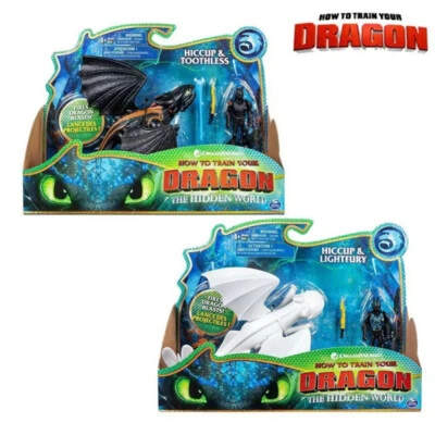 How to Train Your Dragon 3 HICCUP and TOOTHLESS Action Figure Set Gifts for Kids - image 1 of 4