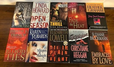 Romantic Suspense Lot Of 10 Books Romance Paperback *Free Shipping* Foto 1 de 4