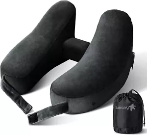 Travel Neck Pillow H-shaped Comfortable Inflatable Velvet Neck Cushion -STANDARD - Picture 1 of 6