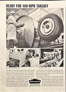 B.F. Goodrich Aircraft Div Tires for 400mph Takeoff Vintage Print Ad 1963 - Picture 1 of 6