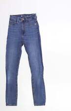 Gina Tricot Womens Blue Cotton Skinny Jeans Size 23 in L25 in Regular Button