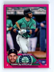 2023 Topps Chrome Update Tommy La Stella #USC25 Magenta Seattle Mariners - Picture 1 of 2
