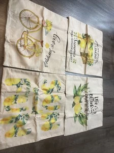 Pillow Covers 17by17 Set of 4 Throw Pillow Covers Summer Decor Cushion Cover New - Picture 1 of 3