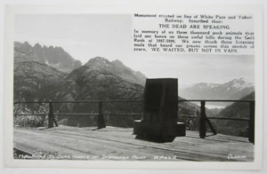 Alaska White Pass Yukon Railway Dead Horse Monument Real Photo Postcard RPPC - Picture 1 of 3
